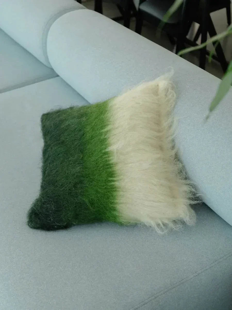 Emerald Handwoven Wool Pillow