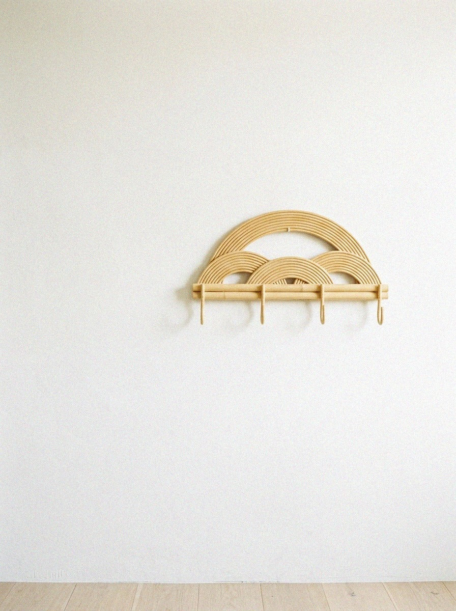 Rainbow Rattan Wall Hooks