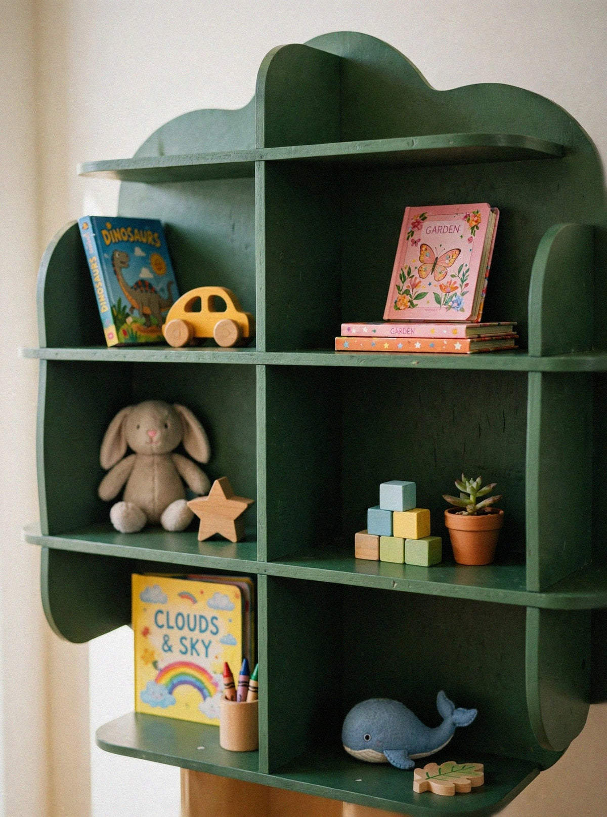 Green Tree Bookcase & Toy Organizer