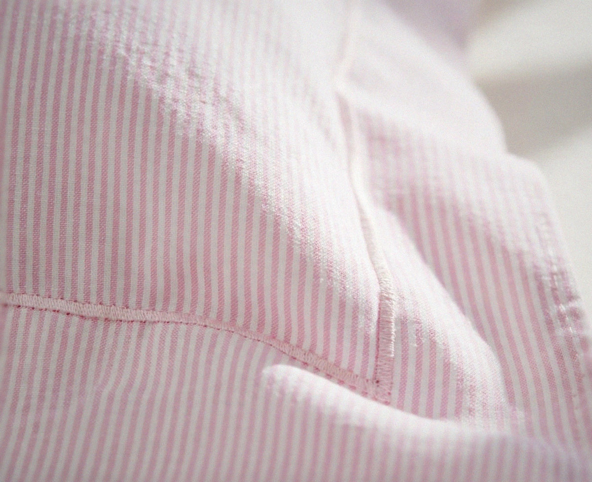 Pink Striped Baby Pillowcase