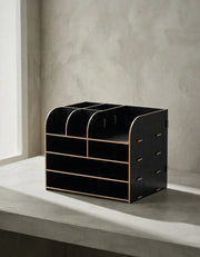 Dark Wood Desk Organizer