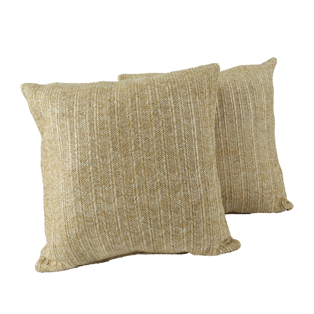 Woven Straw-Look Throw Pillows