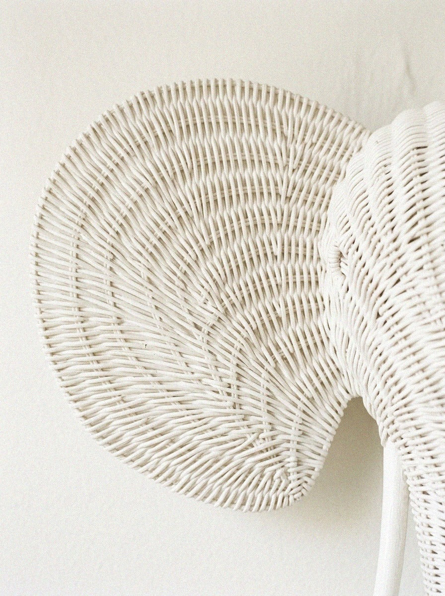 Rattan Elephant Wall Decor
