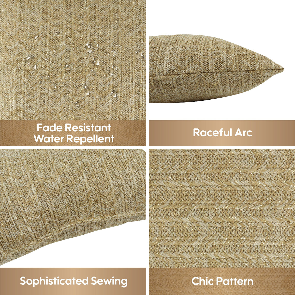 Woven Straw-Look Throw Pillows