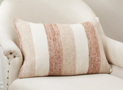 Natural Striped Throw Pillow Cover