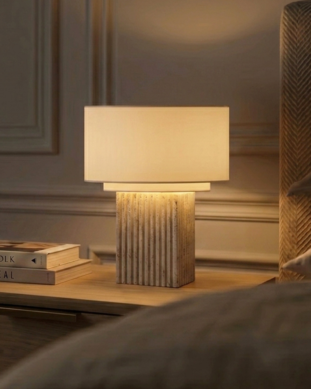 Atticus Travertine Lamp