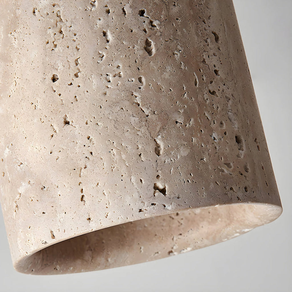 Cylinder Travertine Ceiling Light