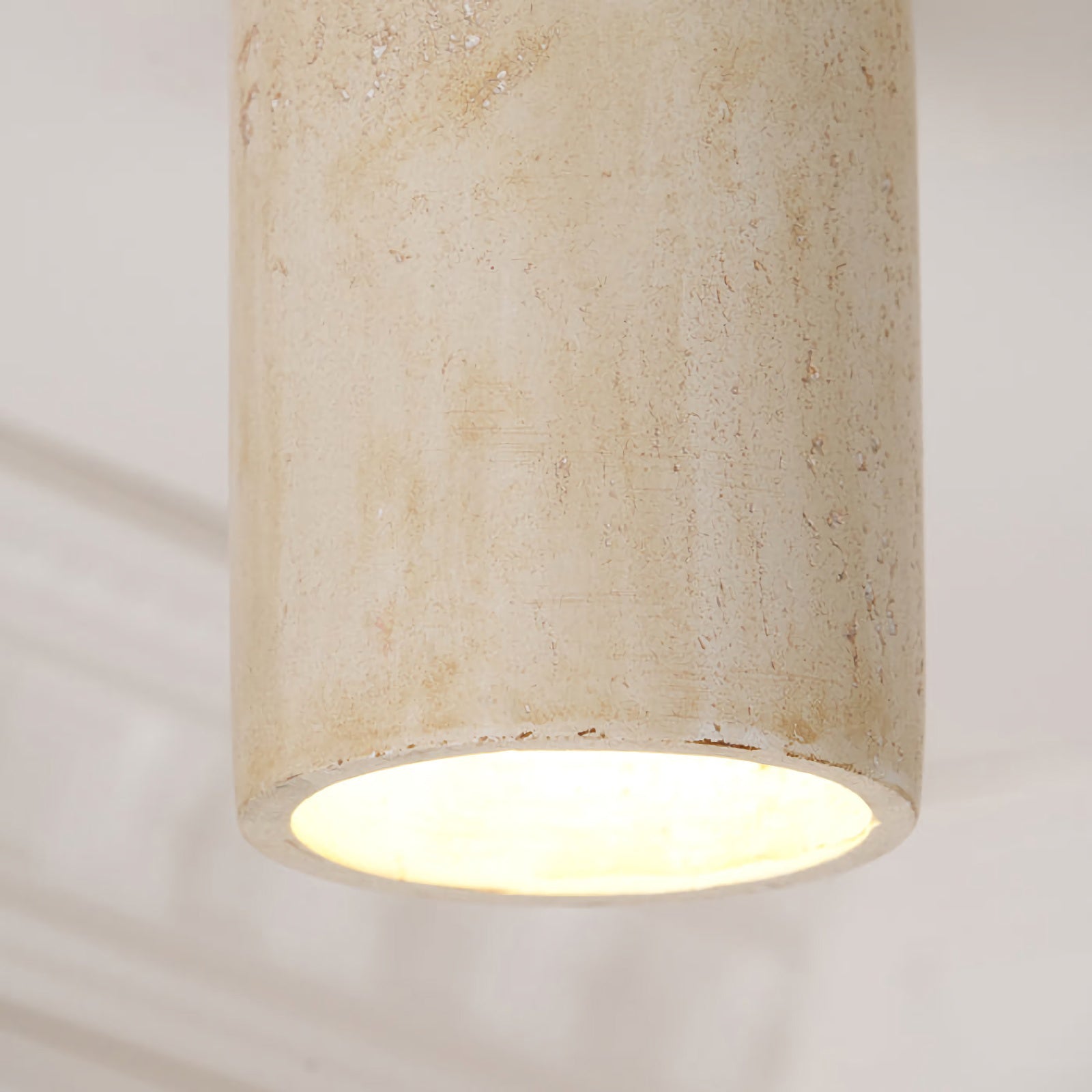 Cylinder Travertine Ceiling Light