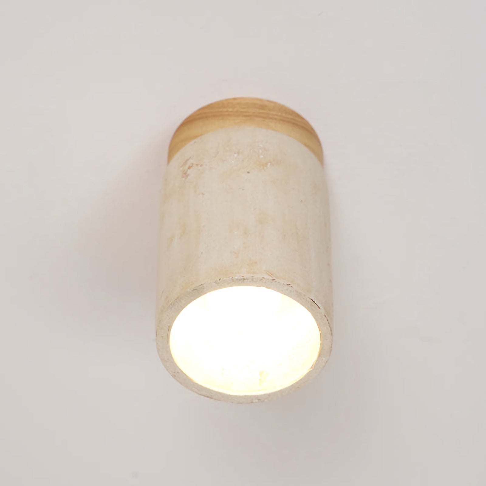 Cylinder Travertine Ceiling Light
