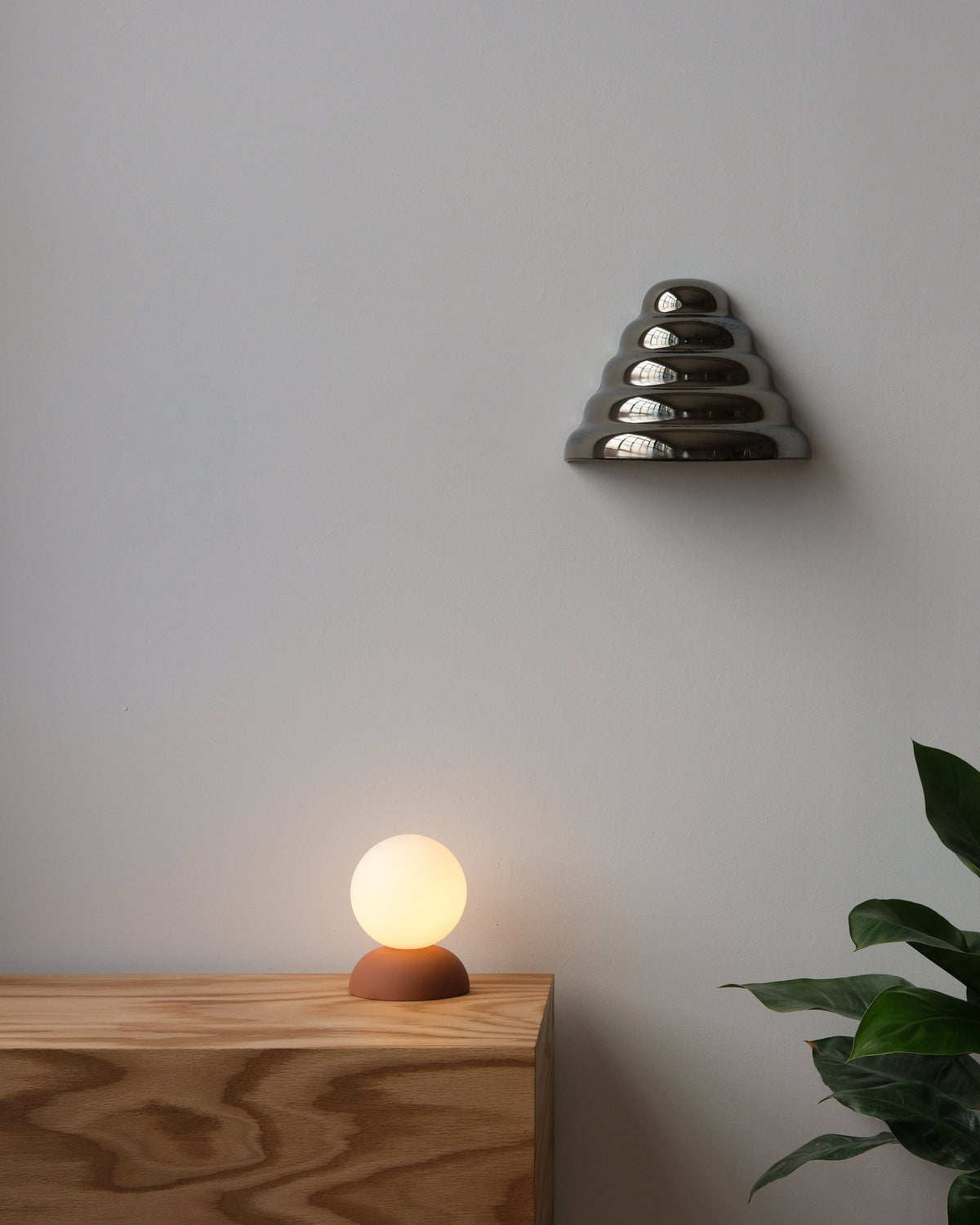 Monroe Terracotta Globe Lamp