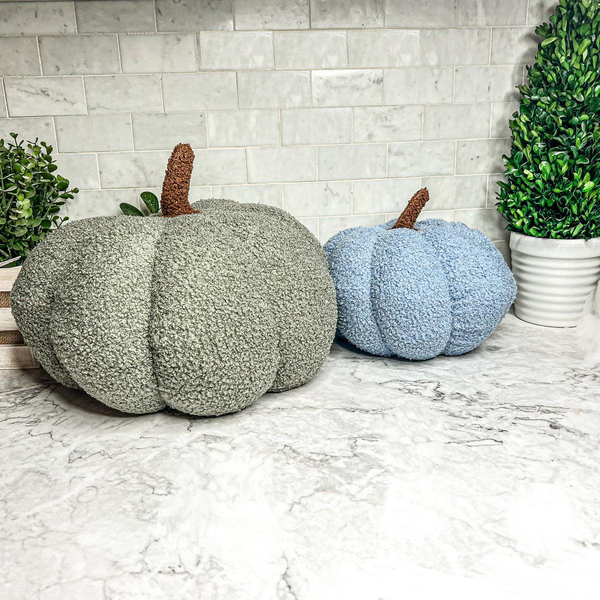 Plush Bouclé Pumpkin Pillow