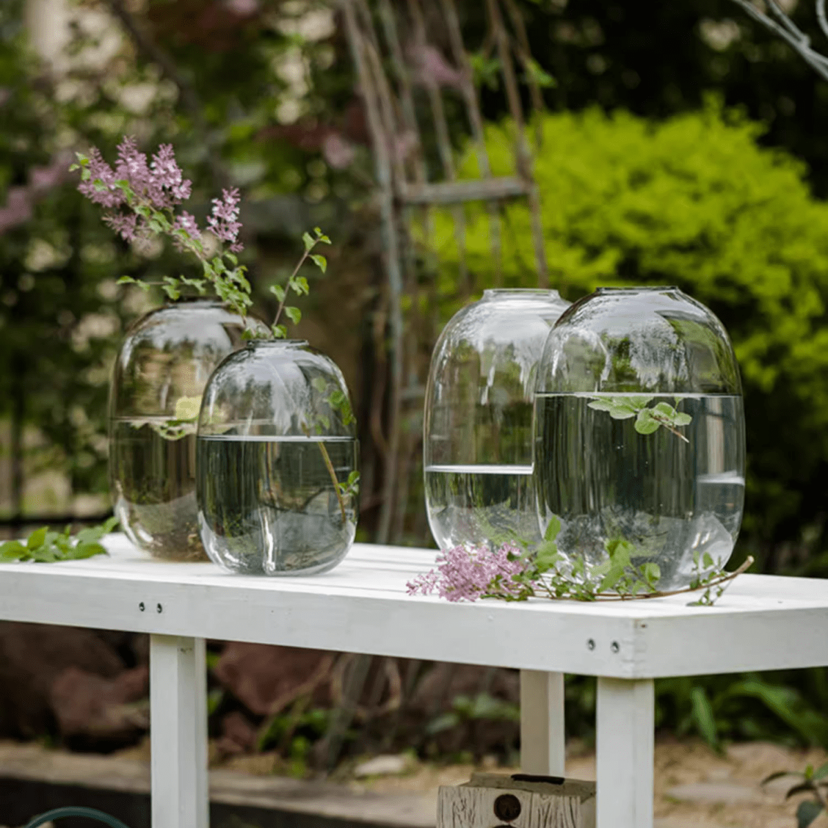 Clear Glass Table Vase