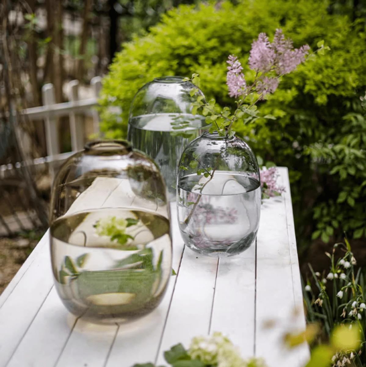 Clear Glass Table Vase