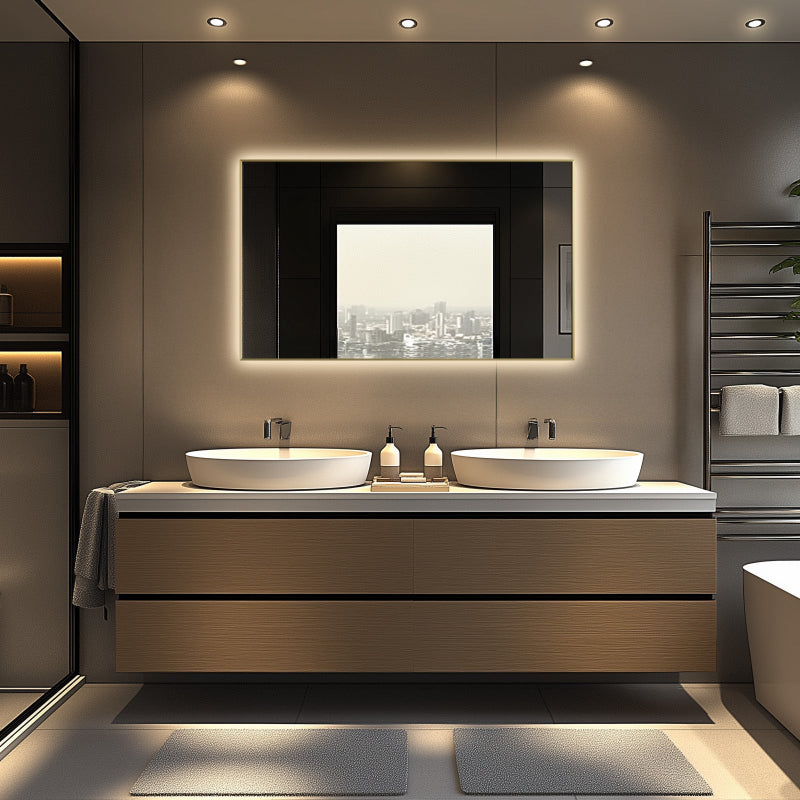 Apus Brushed Gold LED Mirror