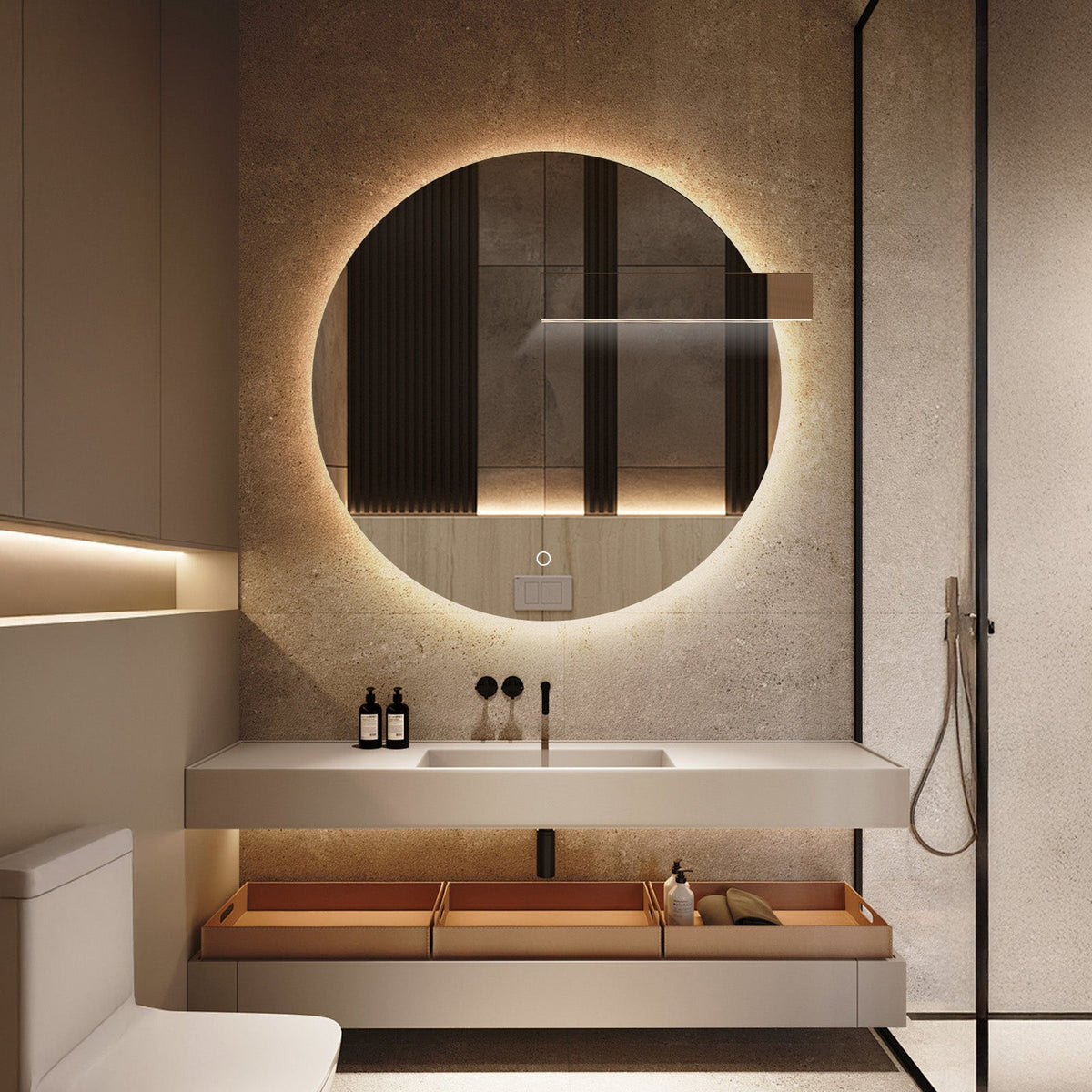 Silk Round LED Bathroom Mirror