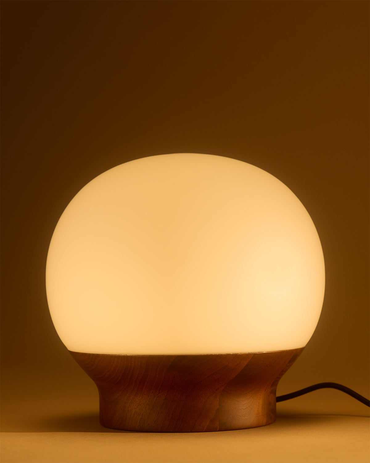 Marlow Walnut Globe Lamp