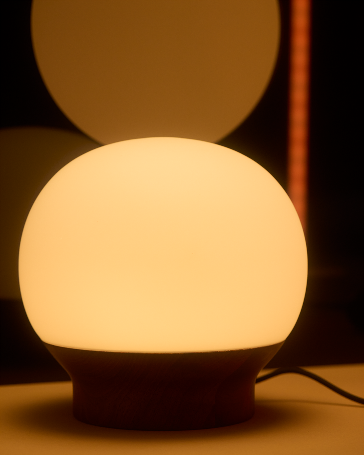 Marlow Walnut Globe Lamp