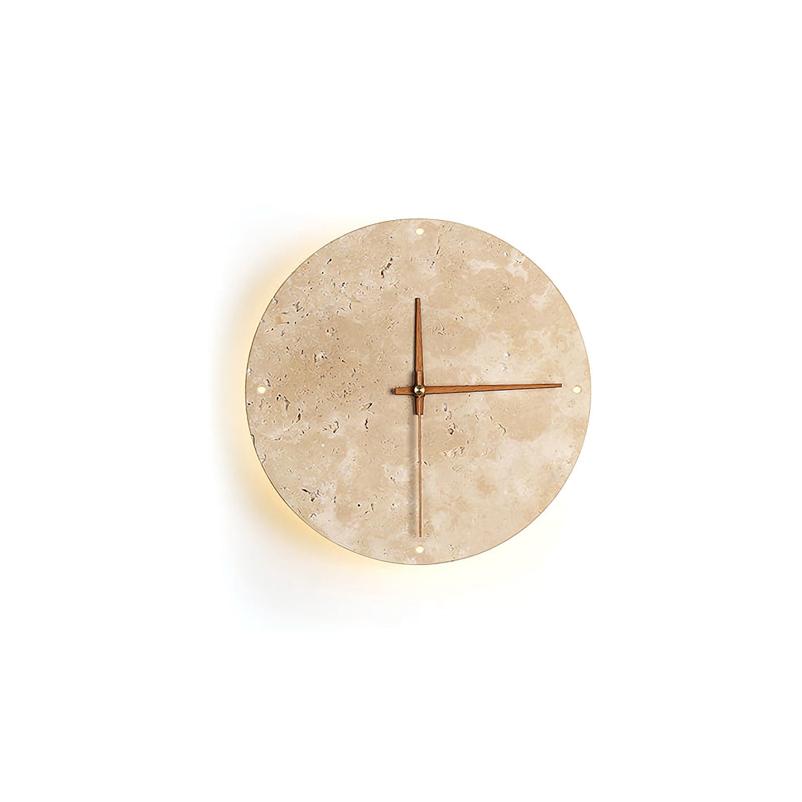 Natural Stone Clock Wall Lamp