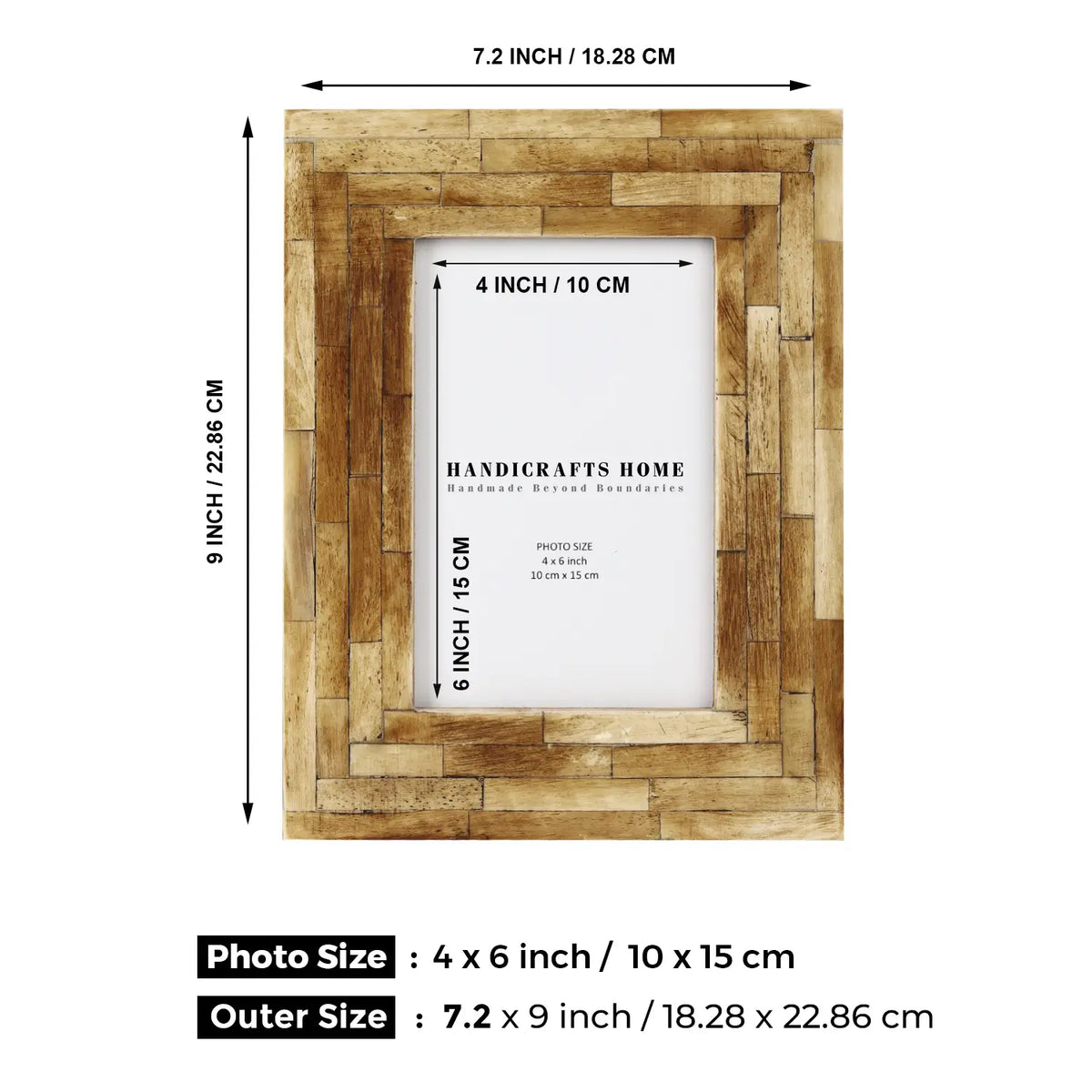 Antique Bone Inlay Frame