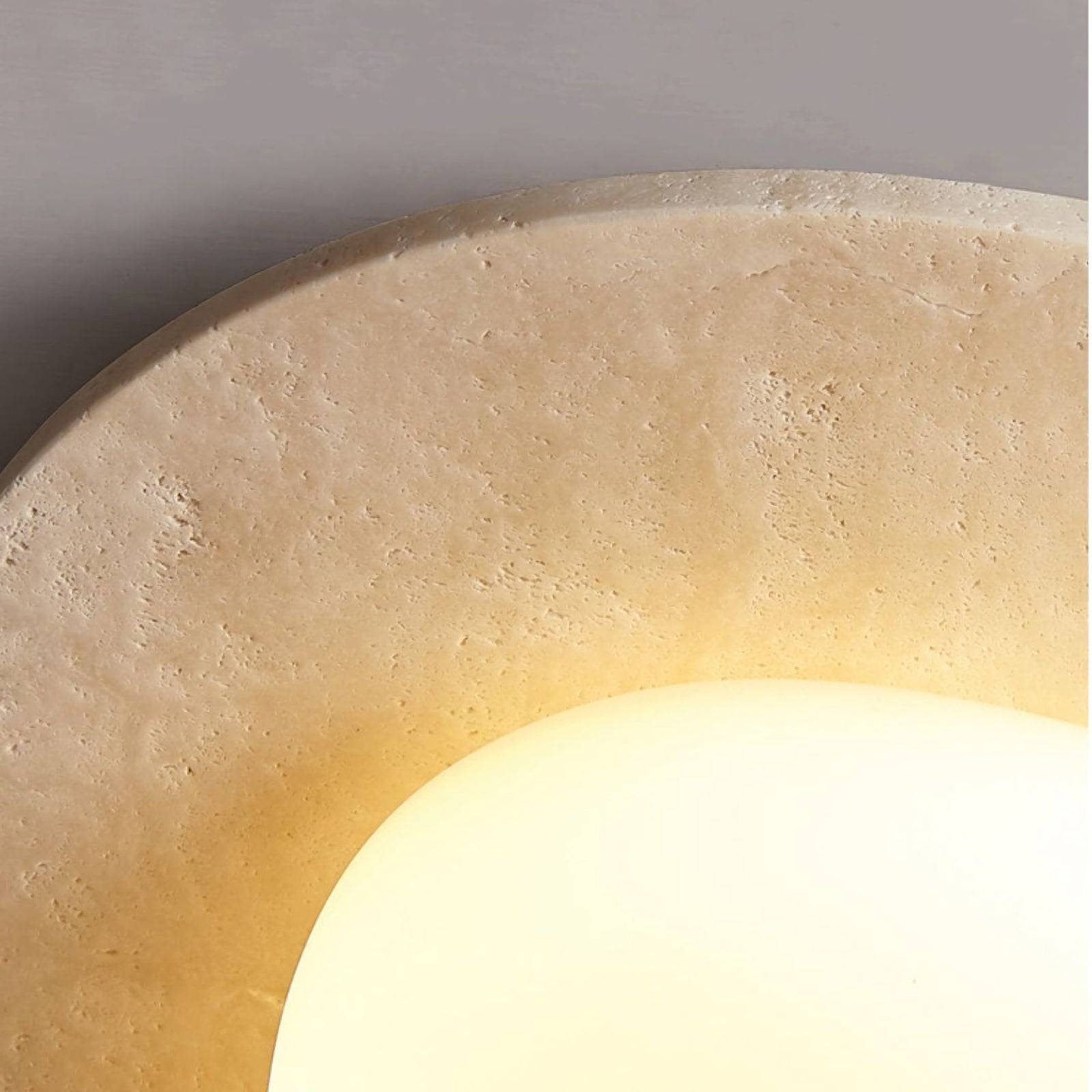 Travertine Oval Ceiling Light
