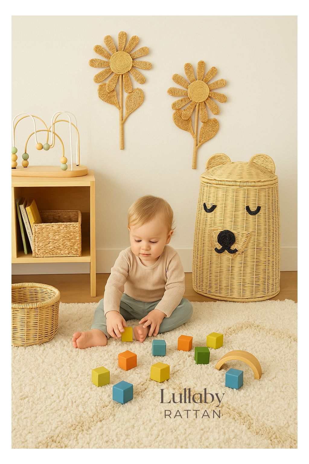 Rattan Bear Hamper