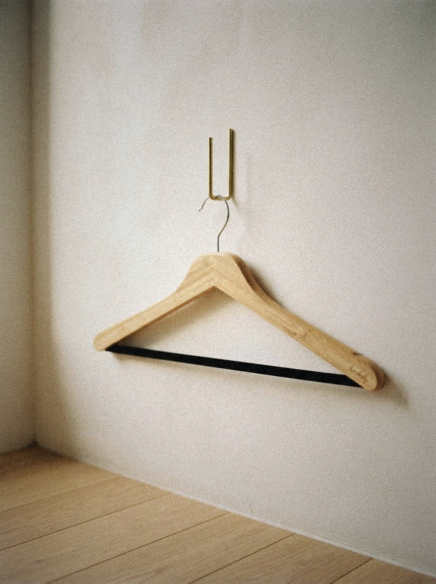 Bamboo Hangers with Velvet Bar