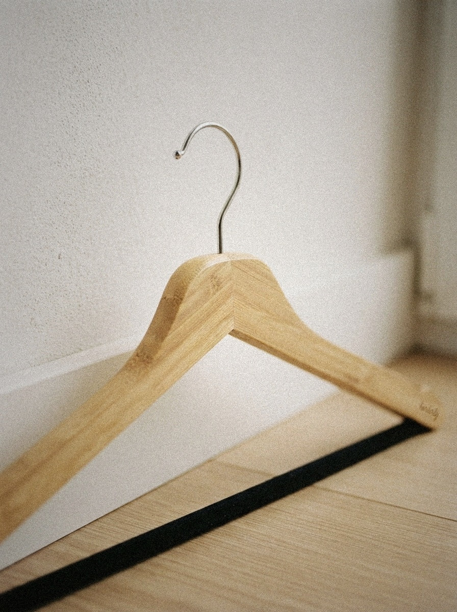 Bamboo Hangers with Velvet Bar