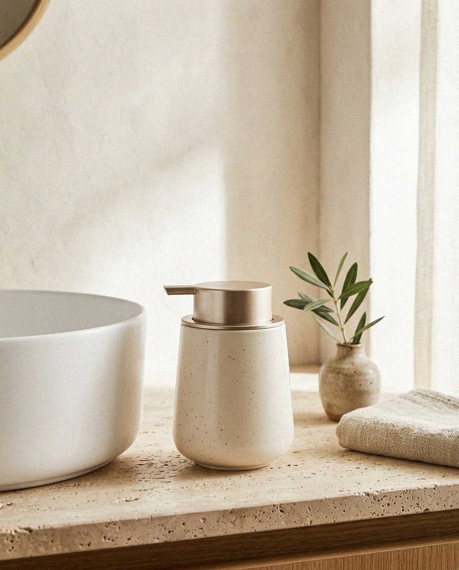 Speckled Ceramic Soap Dispenser