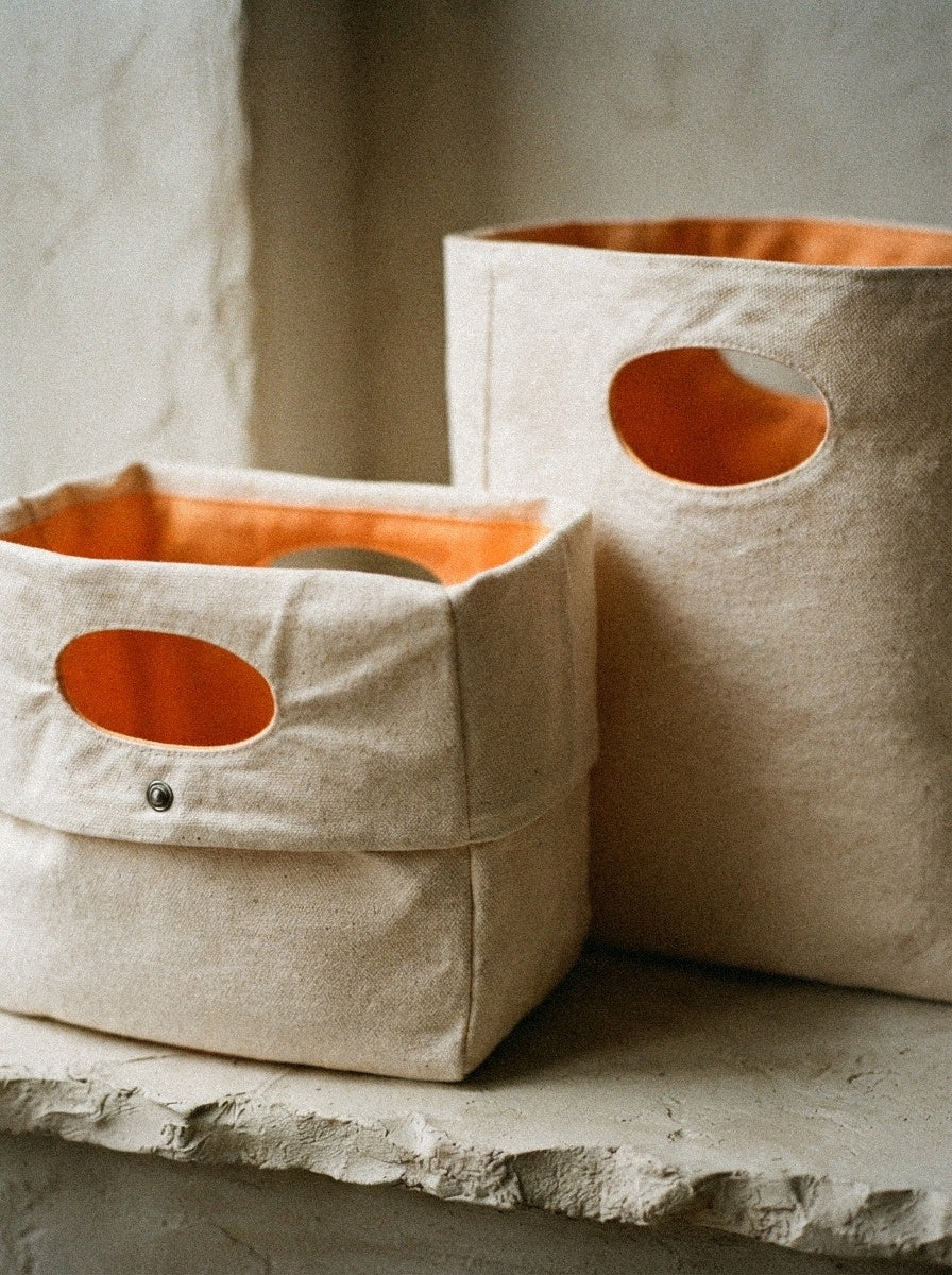 Canvas Baskets, Set of 2