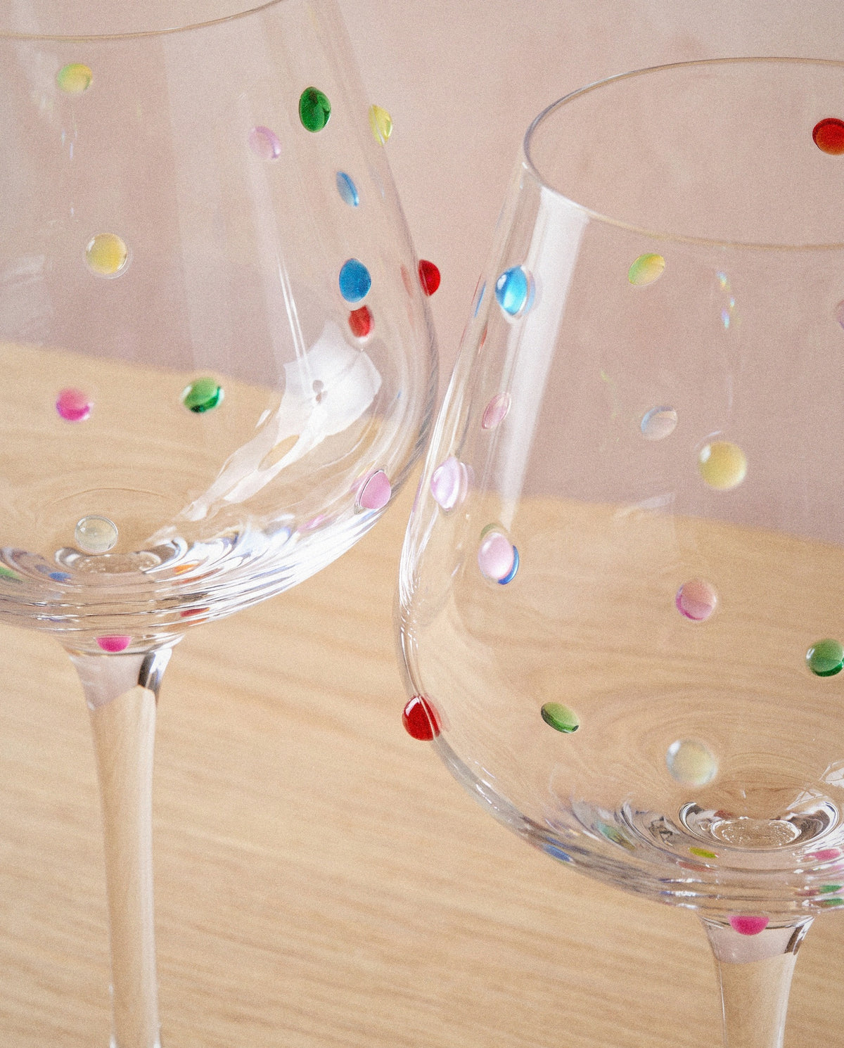 Confetti Stemmed Wine Glasses, Set of 2
