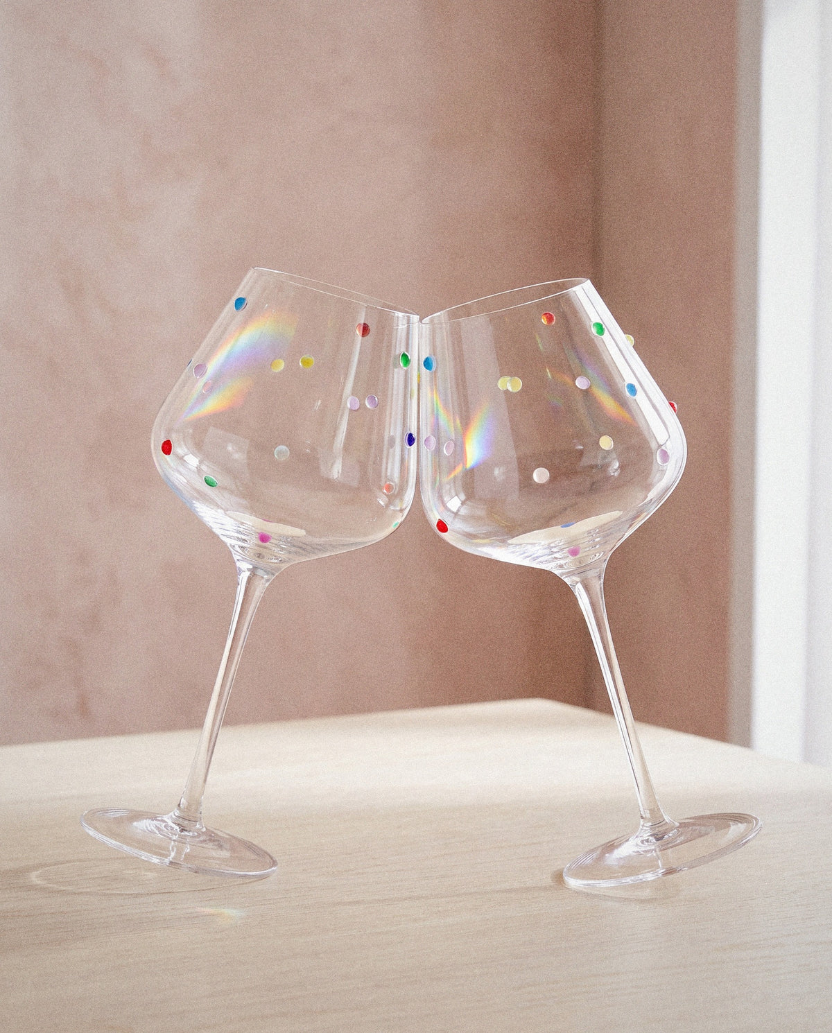 Confetti Stemmed Wine Glasses, Set of 2