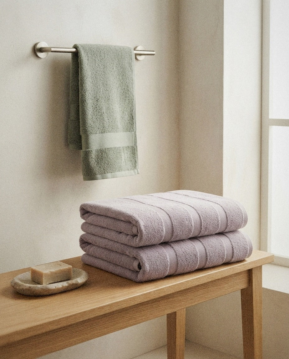 Australian Cotton Towels in a calm spa style bathroom setting
