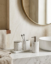White Marble Bath Set - 4 Piece - styled photo 1
