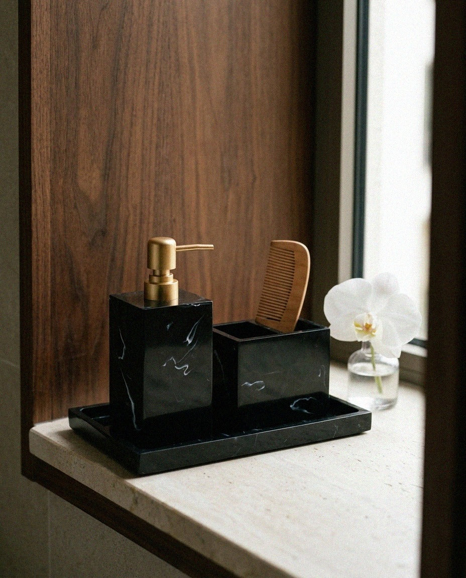 Minimalist Ceramic Bath Set - styled photo 3