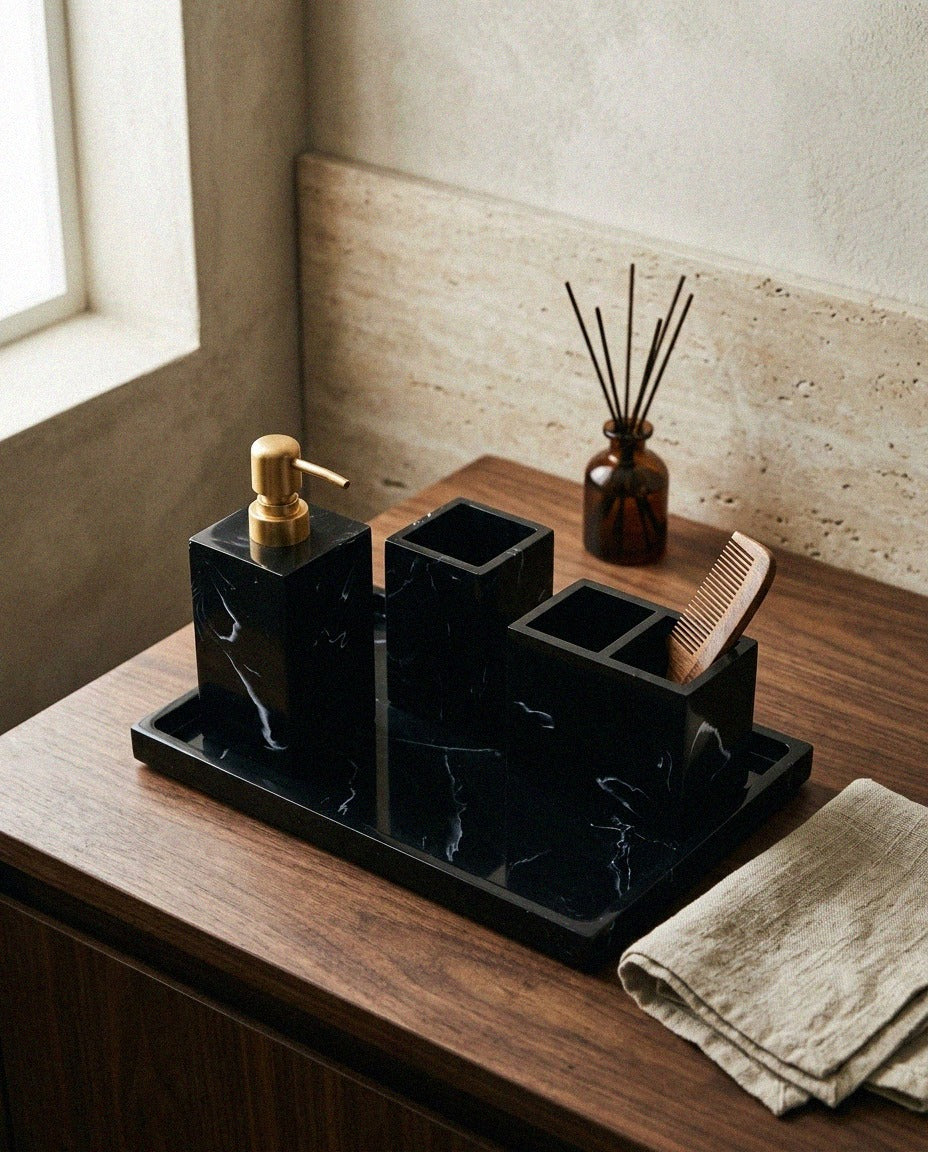 Minimalist Ceramic Bath Set - styled photo 4