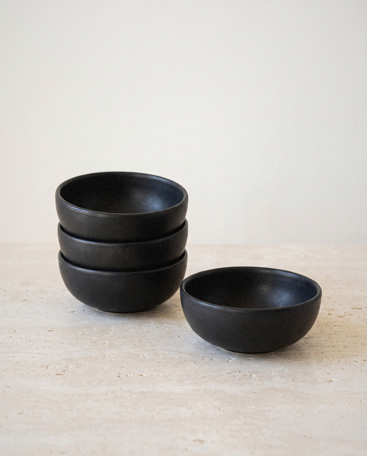 Black Matte Stoneware Sauce Bowl - Curora Home