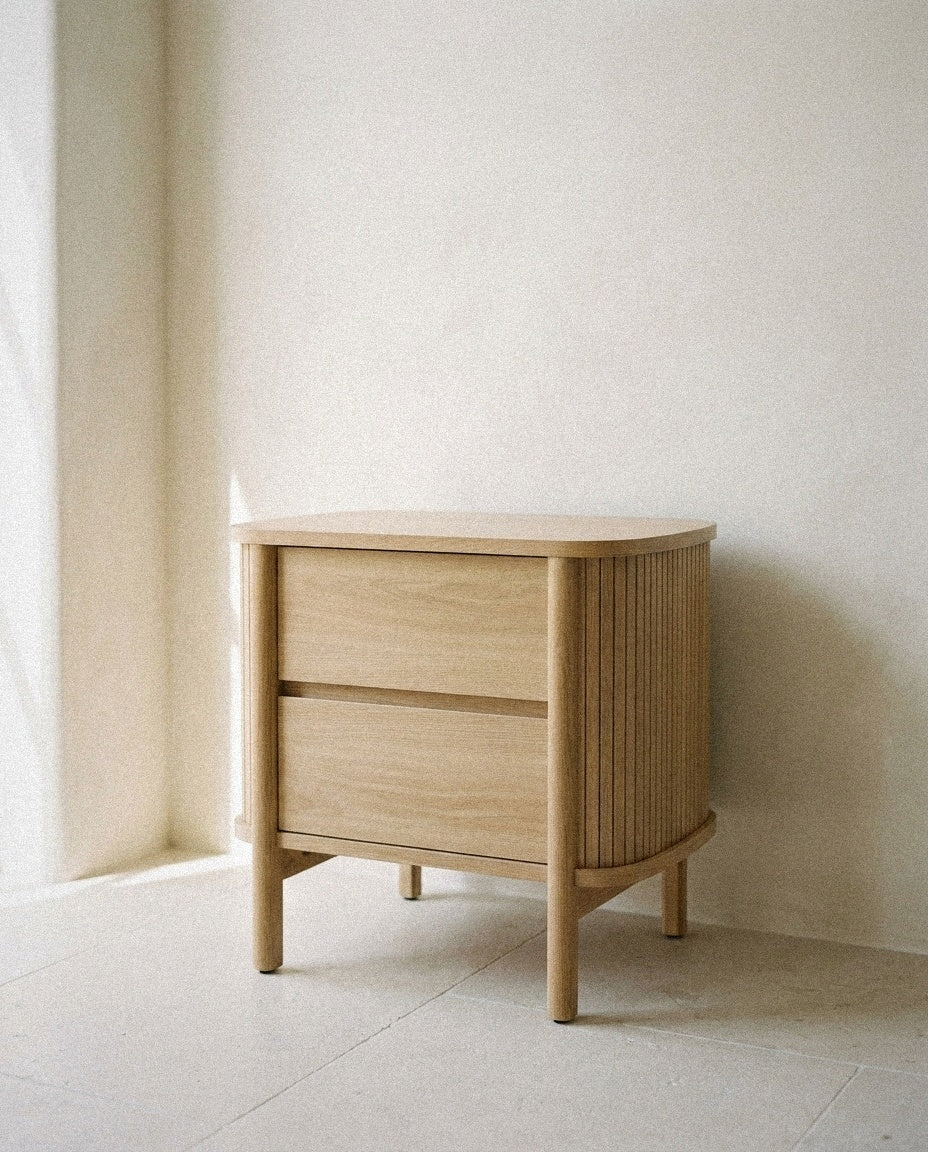 Cadence 2-Drawer Nightstand – Oak