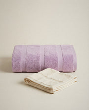 Capri Cotton Bath Towels styled in a bright organic modern bathroom