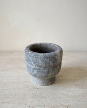 Carved Stone Pedestal Bowl - Curora Home