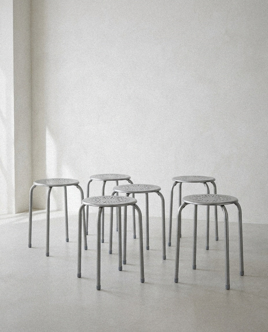 Daisy Stackable Stool Set – 6 Piece in a light organic modern interior
