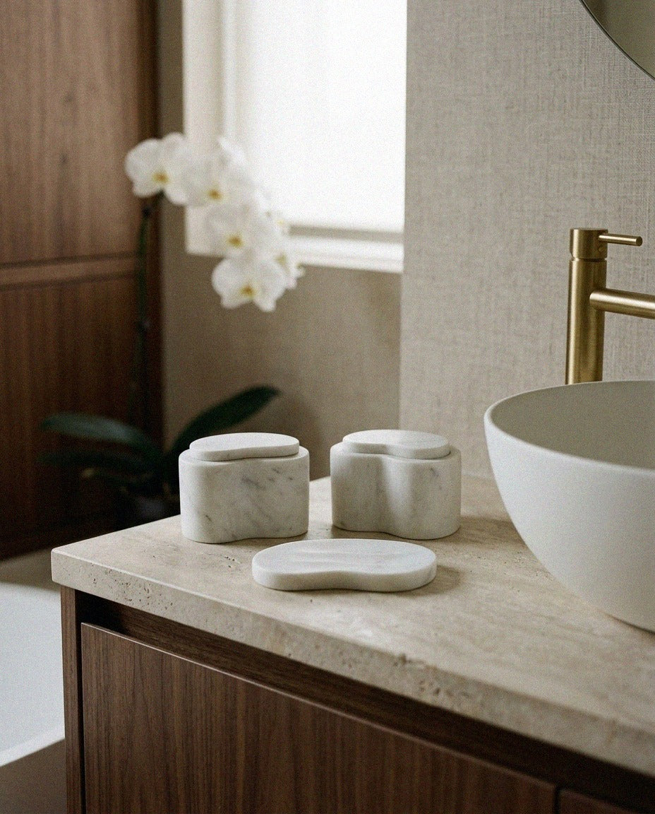 Natural Marble Bath Set - styled photo 3