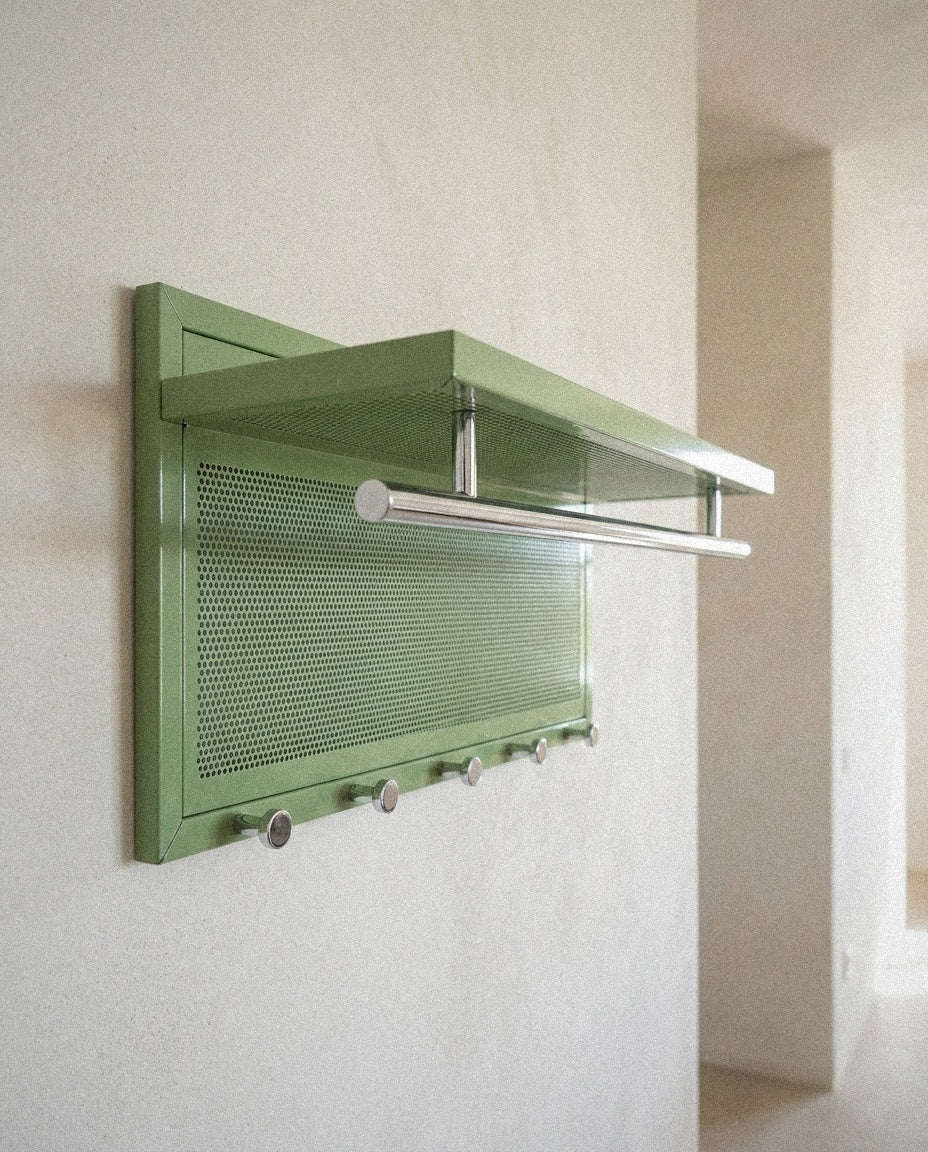 Close-up of Esyspot - Hook Wall Mounted With Shelf showing material and construction