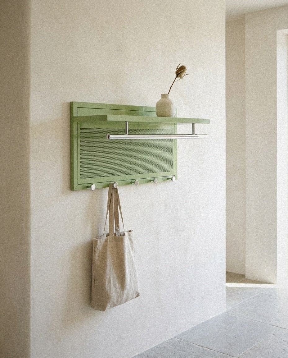 Esyspot - Hook Wall Mounted With Shelf styled in a minimal, sunlit room