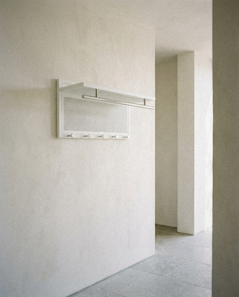 Esyspot - Hook Wall Mounted With Shelf – White