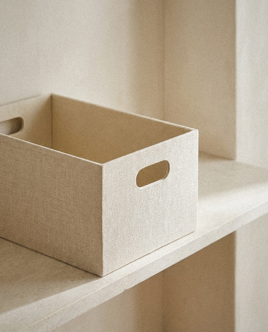 Close-up of Fabric Bin showing material and construction