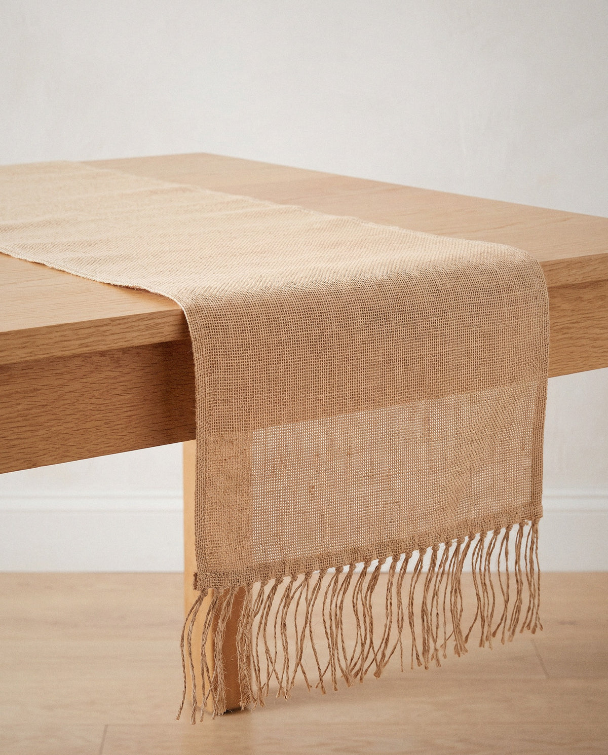 Natural Jute Tassel Table Runner - Curora Home