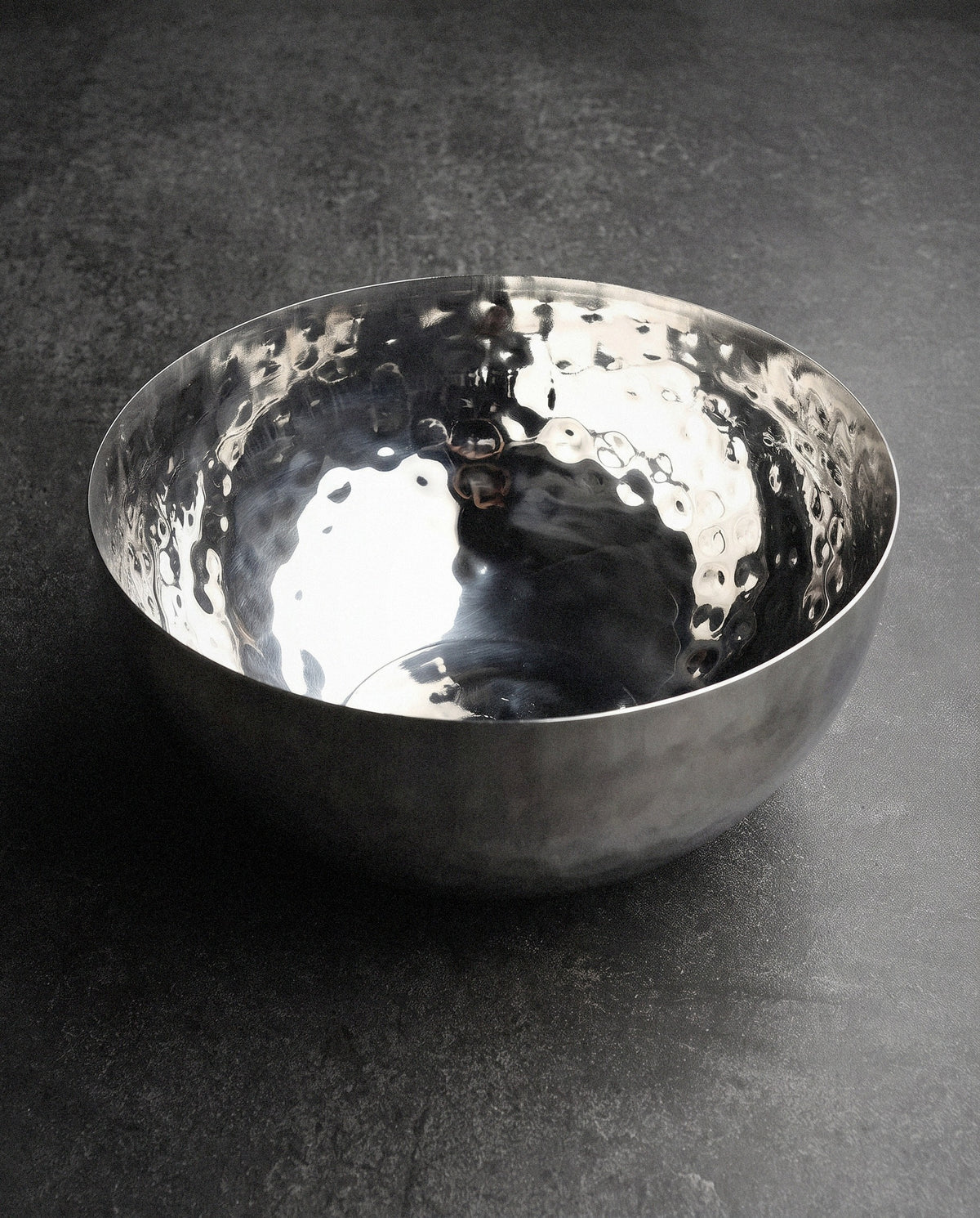 Polished Steel Fruit Bowl, 8 Inch - Curora Home