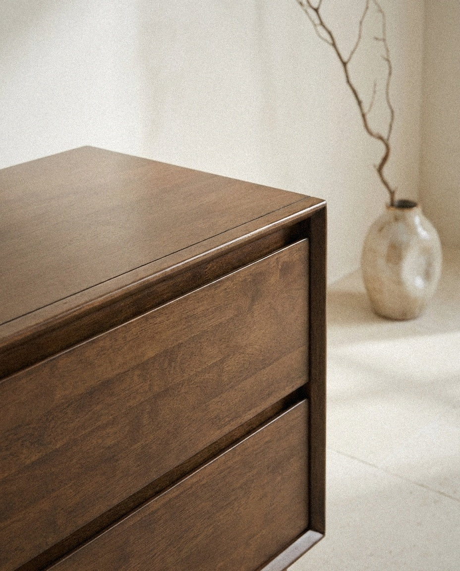 Close-up of Glenwood 2-Drawer Nightstand showing material and construction
