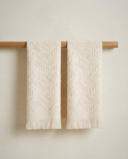 Luma Turkish Hand Towels styled in a bright organic modern bathroom