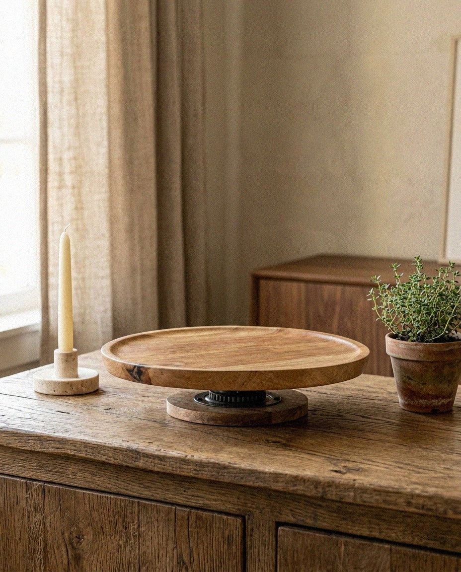 Mango Wood Lazy Susan - styled photo 3